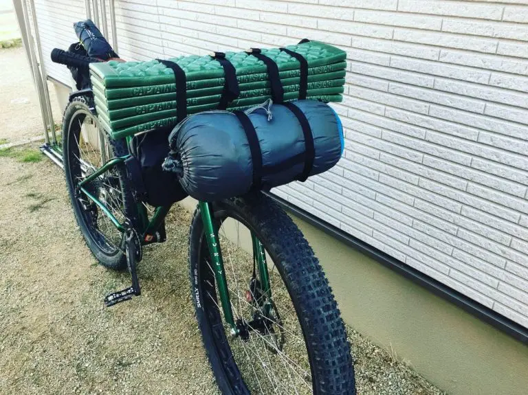 自転車キャンプフロント装備例